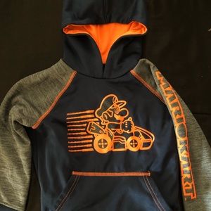 Super Mario kart sweater. Worn 1x. Blue & orange